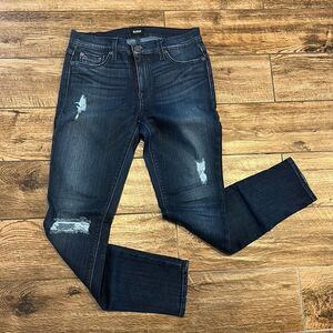 👖 Hudson Dark Wash Skinny Jeans - Size 28 - Distressed Very Soft & Stretchy